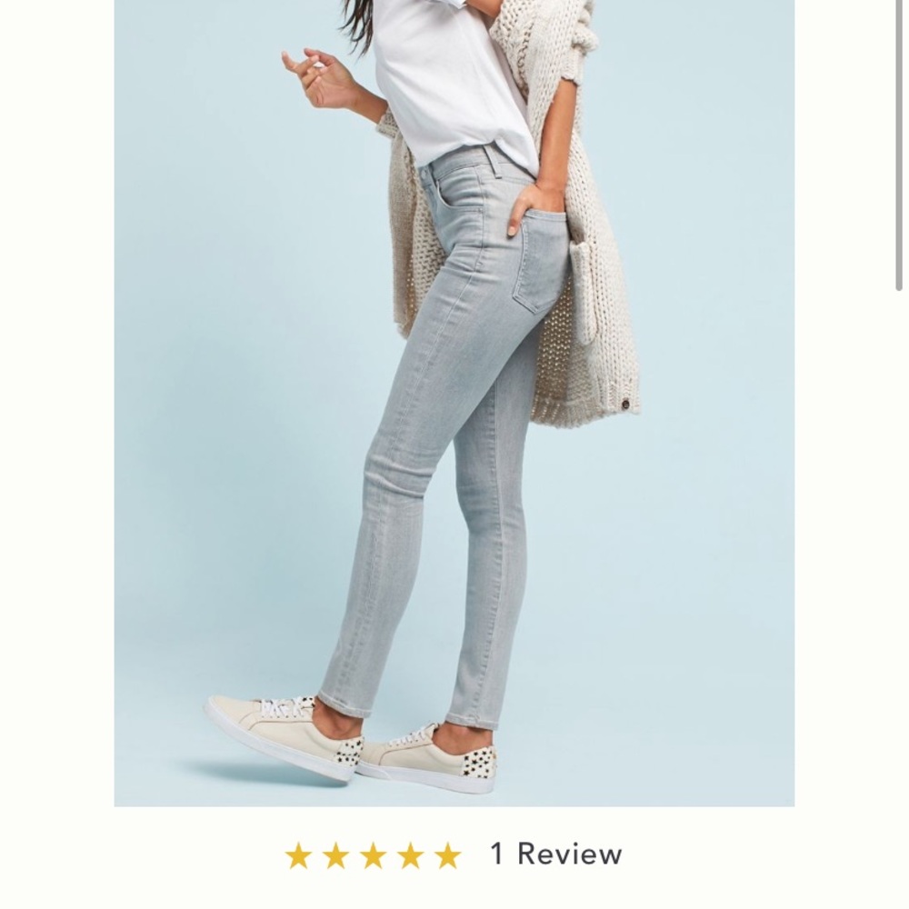 Citizens Of Humanity Light Gray High-Rise Skinny Jeans